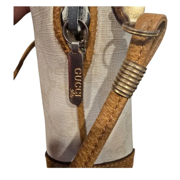 Gucci Plus Vintage Beige and Tan Crossbody Bag GUC with COA - Picture 5 of 11